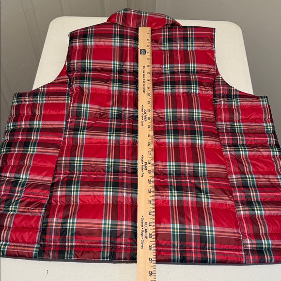 NWT 100% Down Red Plaid Puffer Women Vest Rugged Outdoor Durable Lands End 1X - Picture 13 of 16